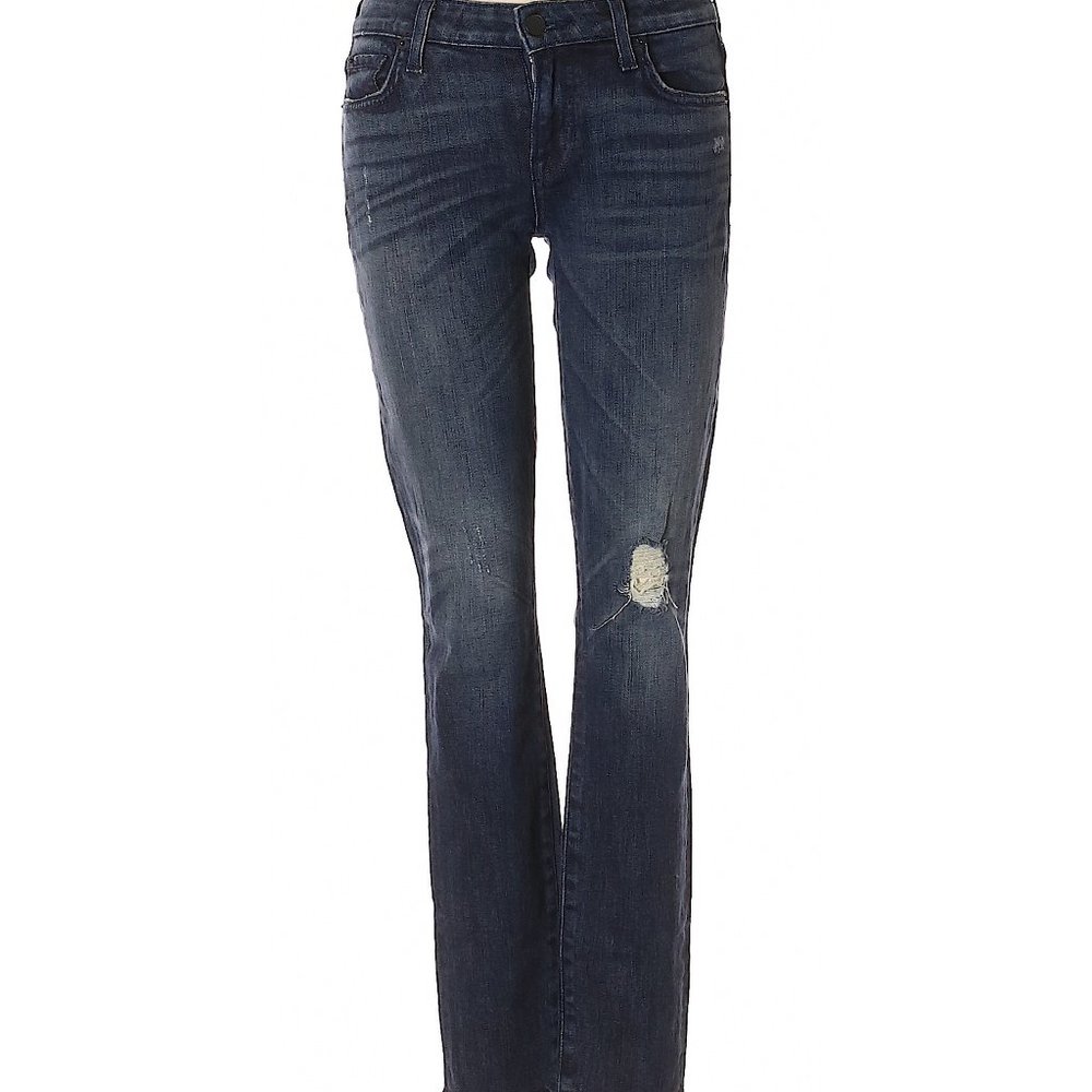 Textile by Elizabeth&James Jeans Boho Distressed Detail Blue Sz 26 #64